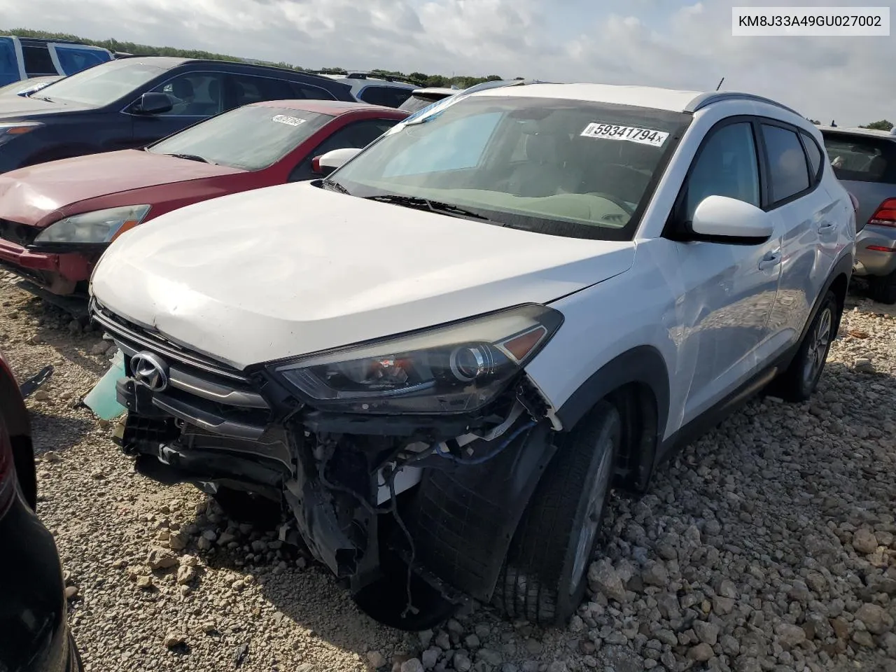 2016 Hyundai Tucson Limited VIN: KM8J33A49GU027002 Lot: 59341794