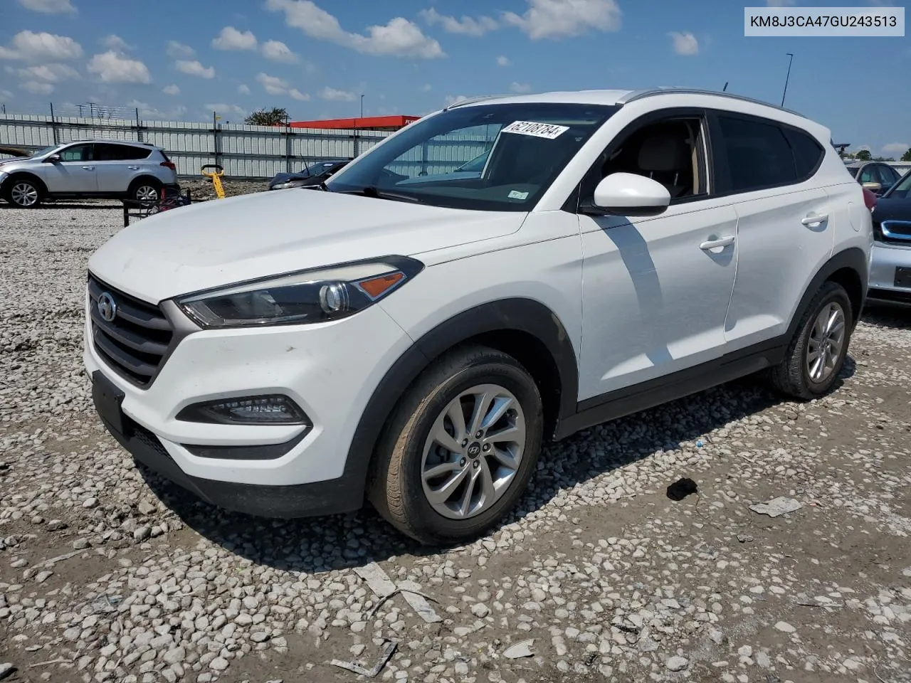 2016 Hyundai Tucson Limited VIN: KM8J3CA47GU243513 Lot: 62108784