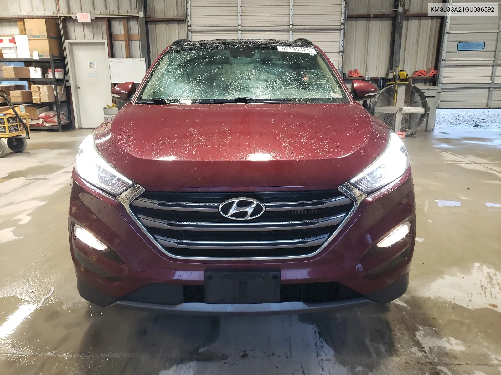 2016 Hyundai Tucson Limited VIN: KM8J33A21GU086592 Lot: 62886324