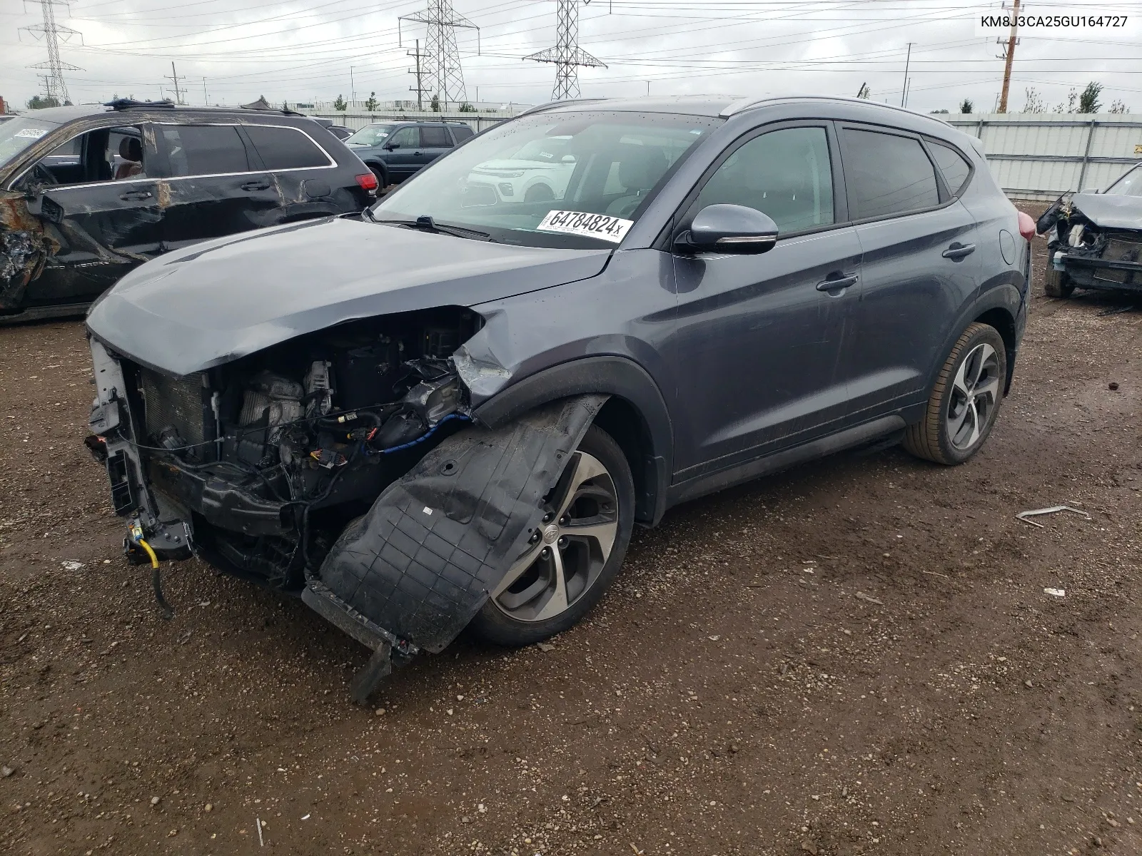 2016 Hyundai Tucson Limited VIN: KM8J3CA25GU164727 Lot: 64784824