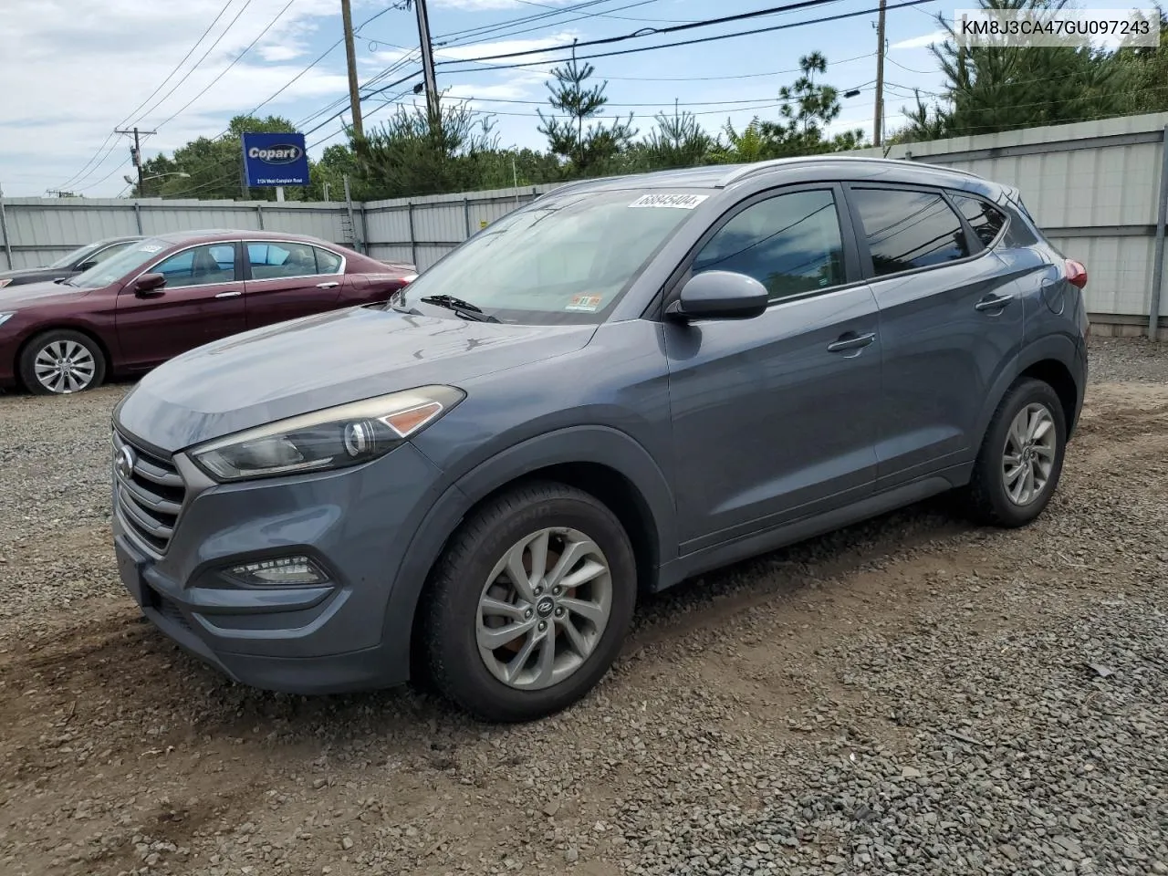 2016 Hyundai Tucson Limited VIN: KM8J3CA47GU097243 Lot: 68845404