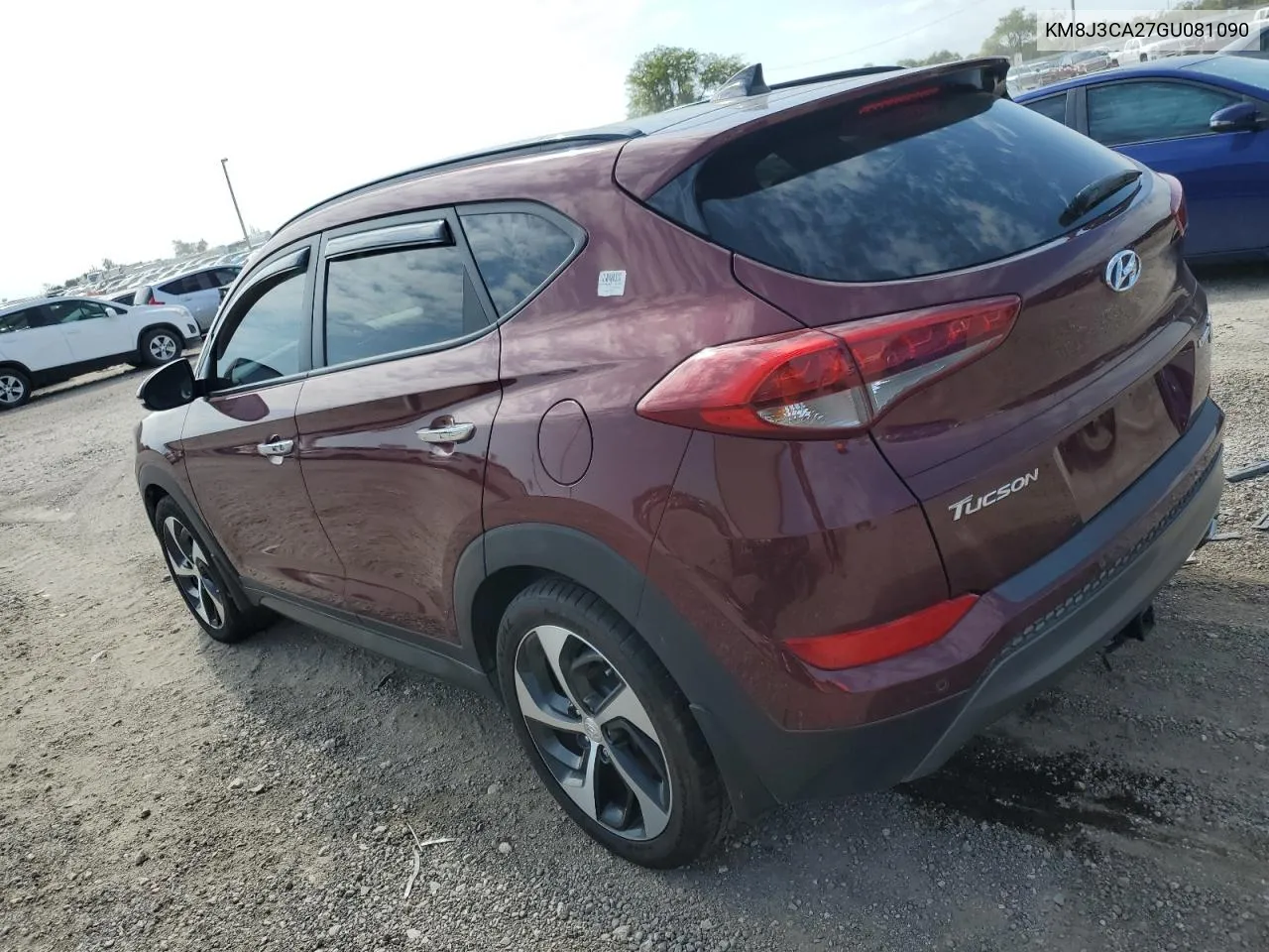 2016 Hyundai Tucson Limited VIN: KM8J3CA27GU081090 Lot: 71809454