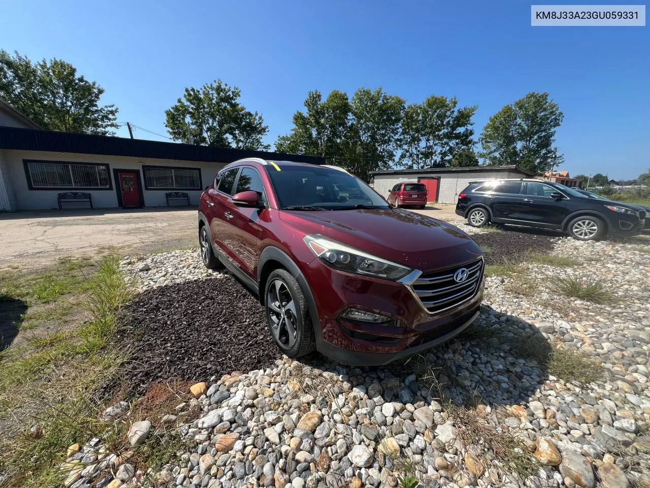 2016 Hyundai Tucson Limited VIN: KM8J33A23GU059331 Lot: 73250554