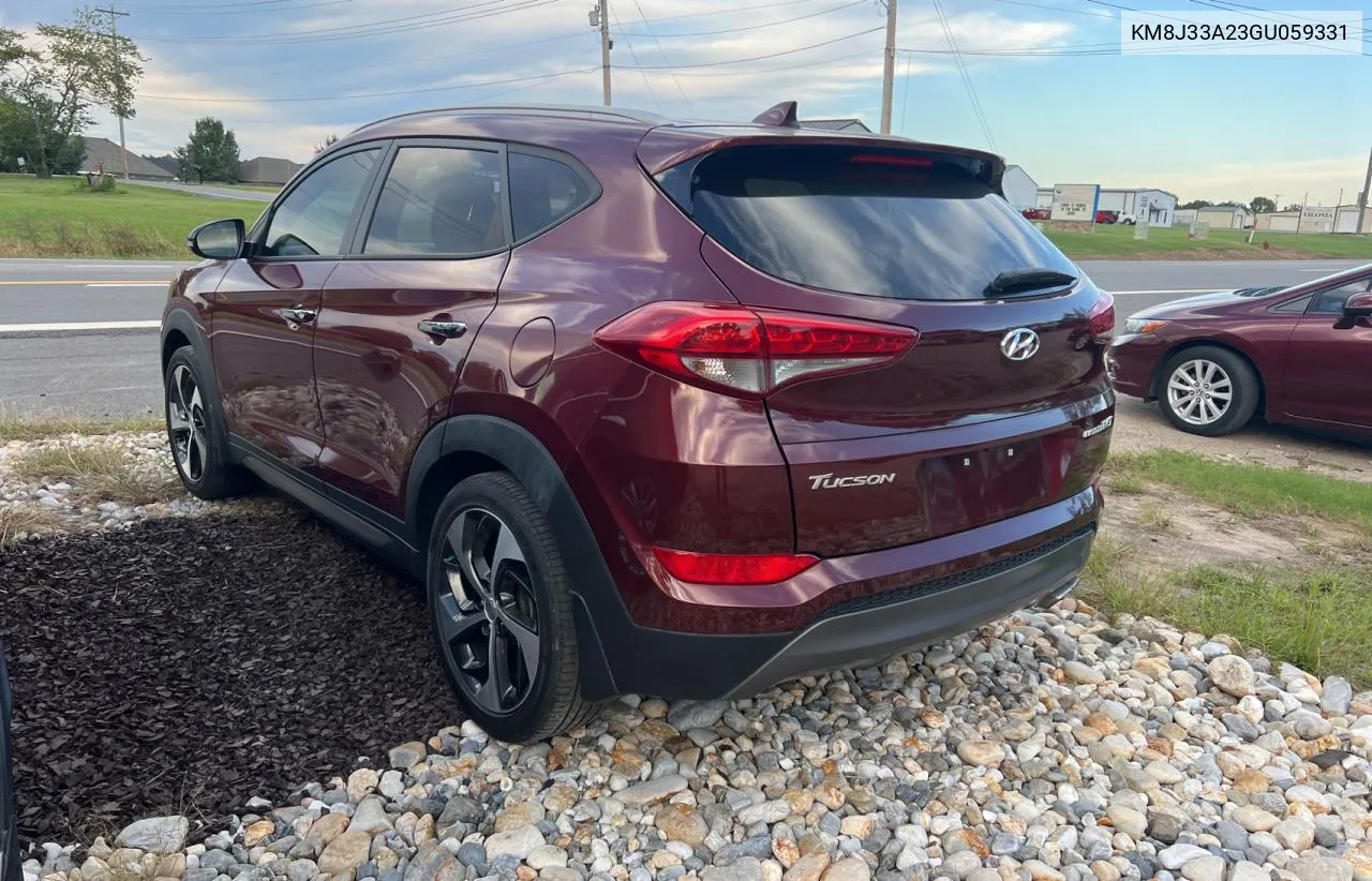 2016 Hyundai Tucson Limited VIN: KM8J33A23GU059331 Lot: 73250554