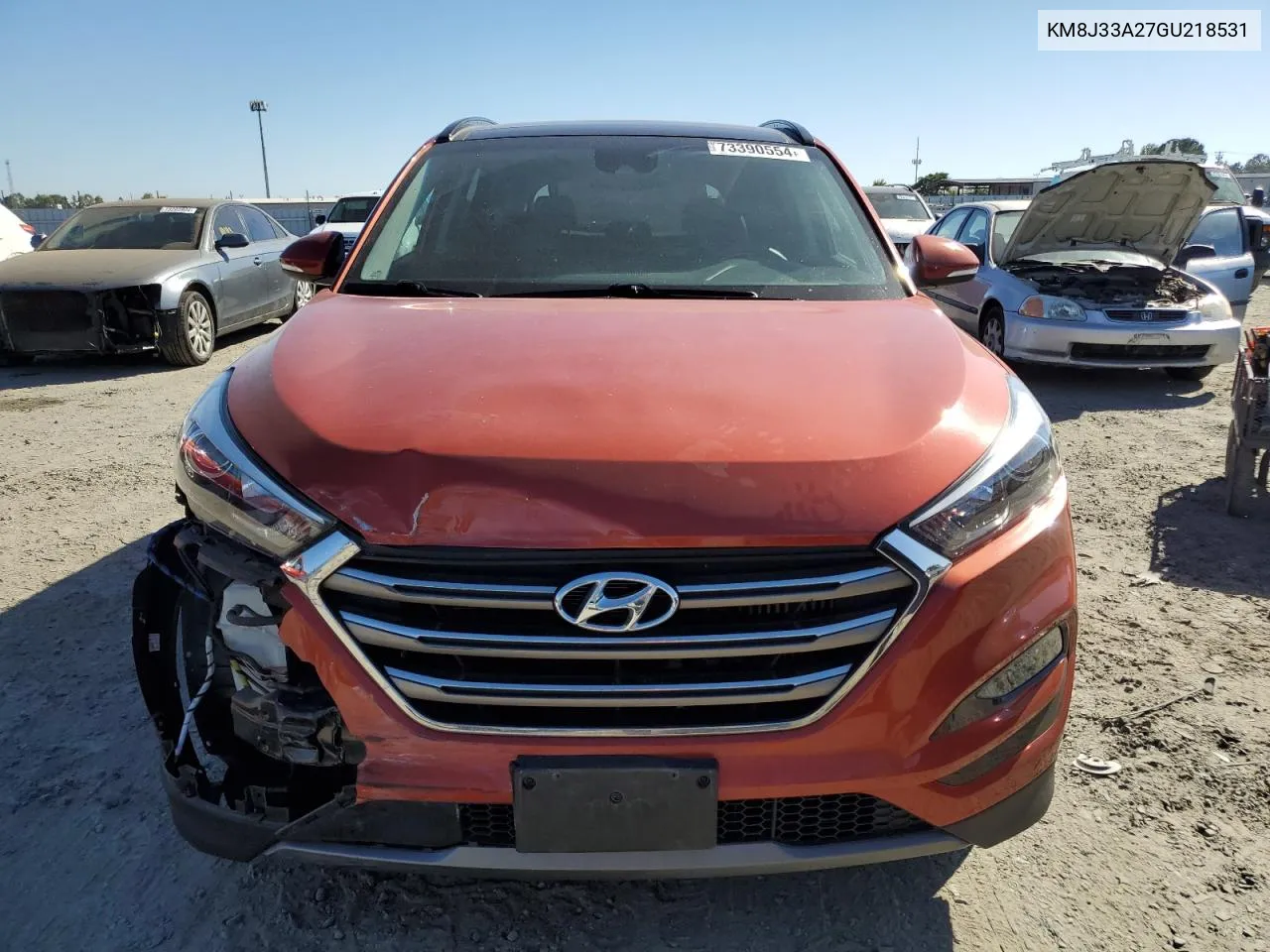 2016 Hyundai Tucson Limited VIN: KM8J33A27GU218531 Lot: 73390554