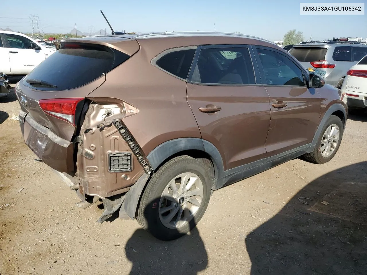 2016 Hyundai Tucson Limited VIN: KM8J33A41GU106342 Lot: 73409354