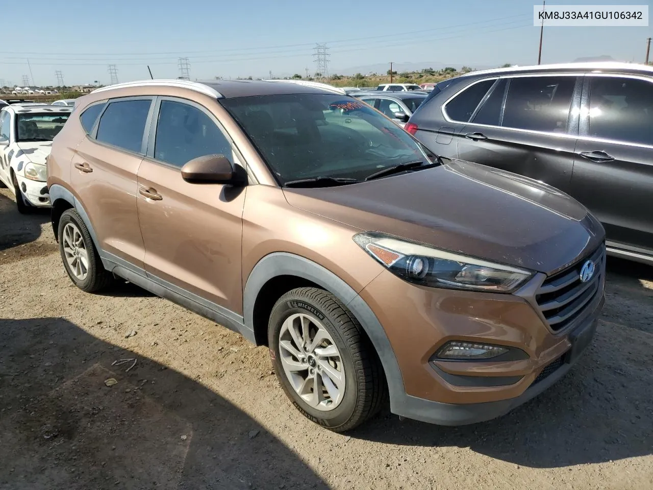 2016 Hyundai Tucson Limited VIN: KM8J33A41GU106342 Lot: 73409354