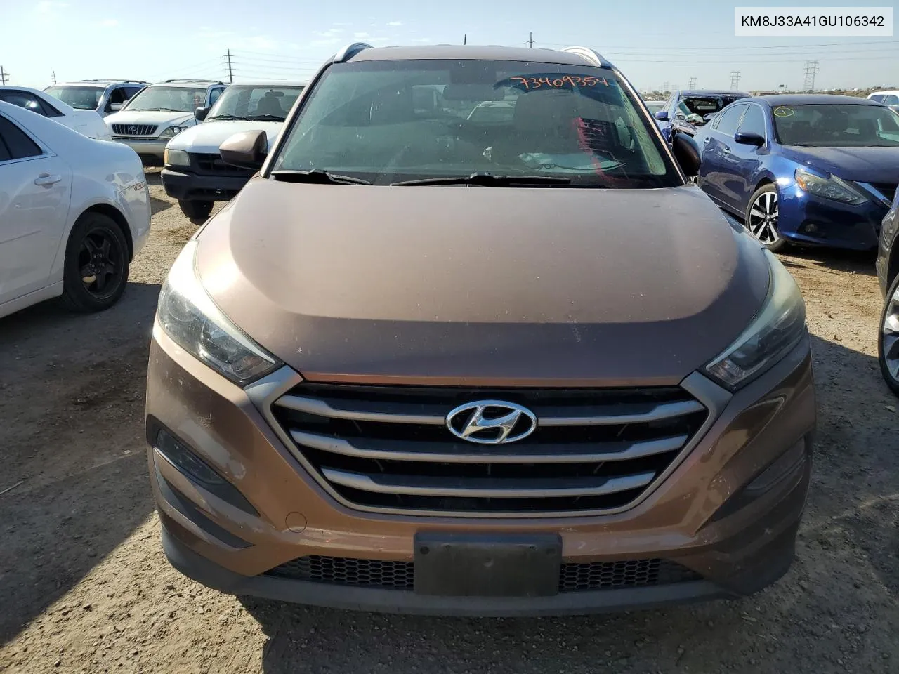 2016 Hyundai Tucson Limited VIN: KM8J33A41GU106342 Lot: 73409354