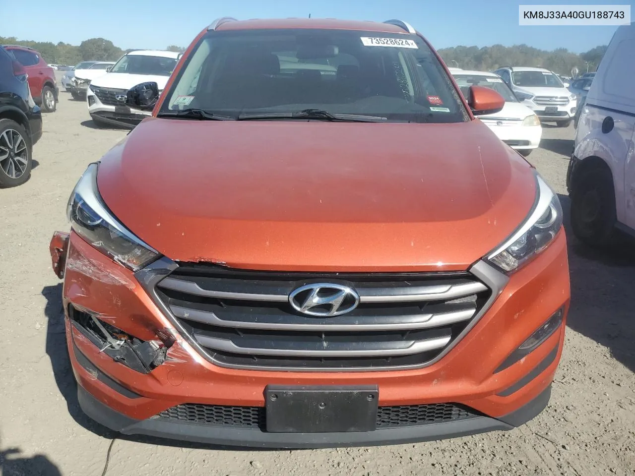 2016 Hyundai Tucson Limited VIN: KM8J33A40GU188743 Lot: 73528624