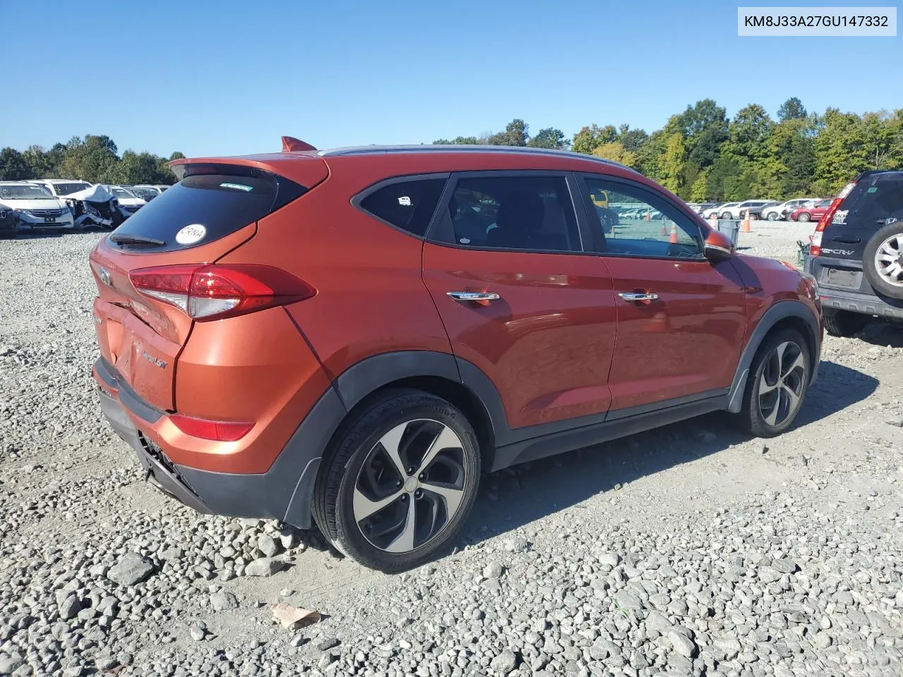 2016 Hyundai Tucson Limited VIN: KM8J33A27GU147332 Lot: 73755354