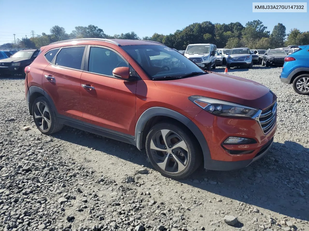 2016 Hyundai Tucson Limited VIN: KM8J33A27GU147332 Lot: 73755354