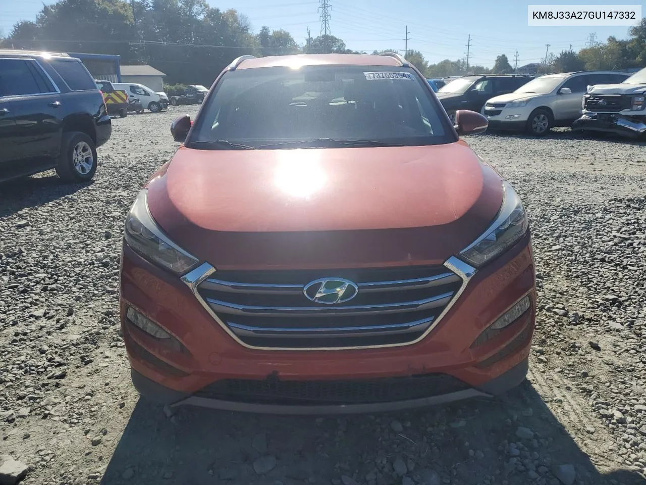 2016 Hyundai Tucson Limited VIN: KM8J33A27GU147332 Lot: 73755354