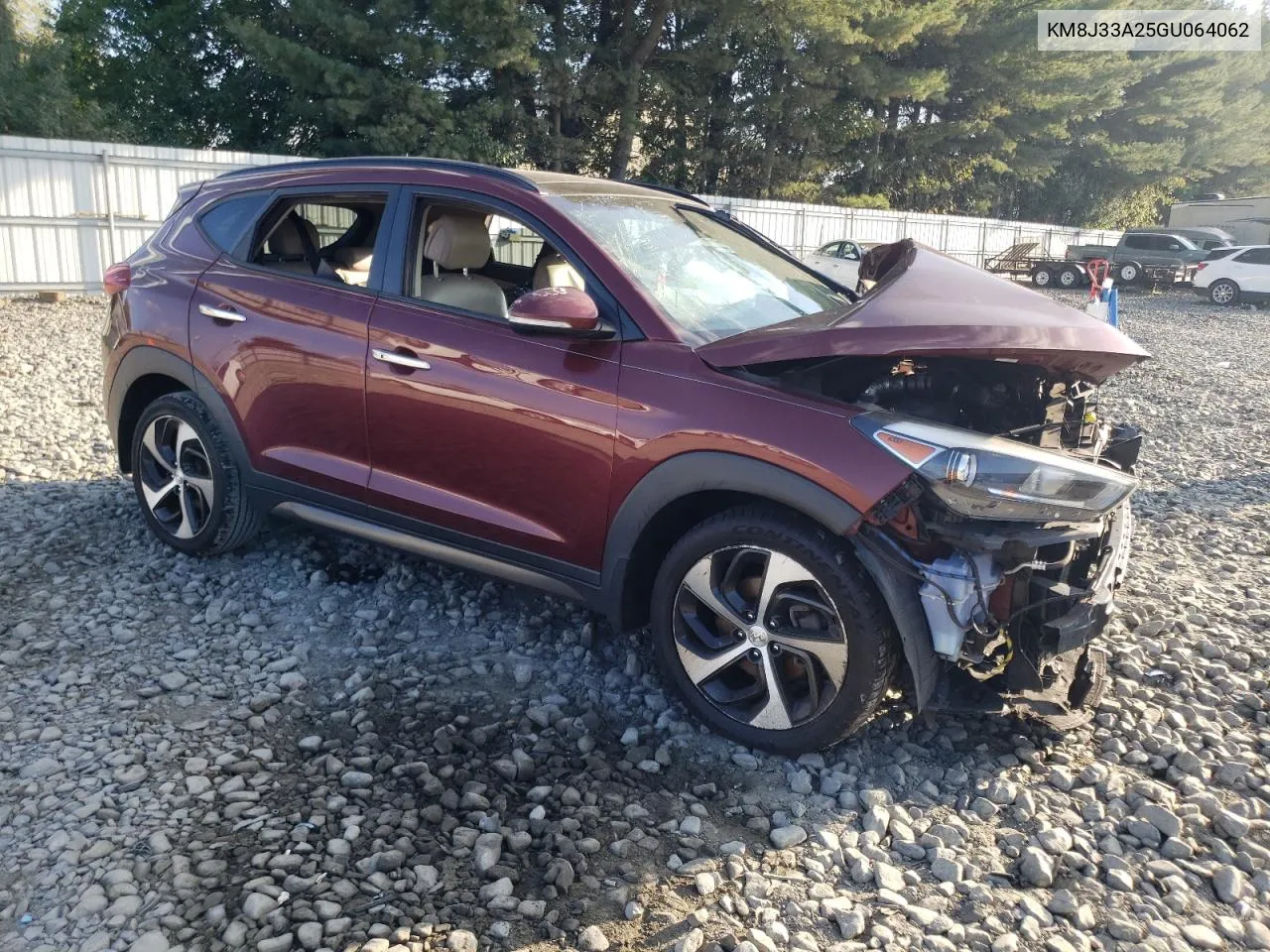 2016 Hyundai Tucson Limited VIN: KM8J33A25GU064062 Lot: 74260454