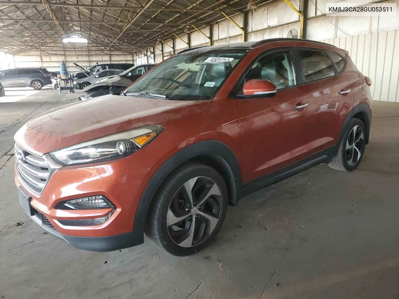 2016 Hyundai Tucson Limited VIN: KM8J3CA28GU053511 Lot: 74501214