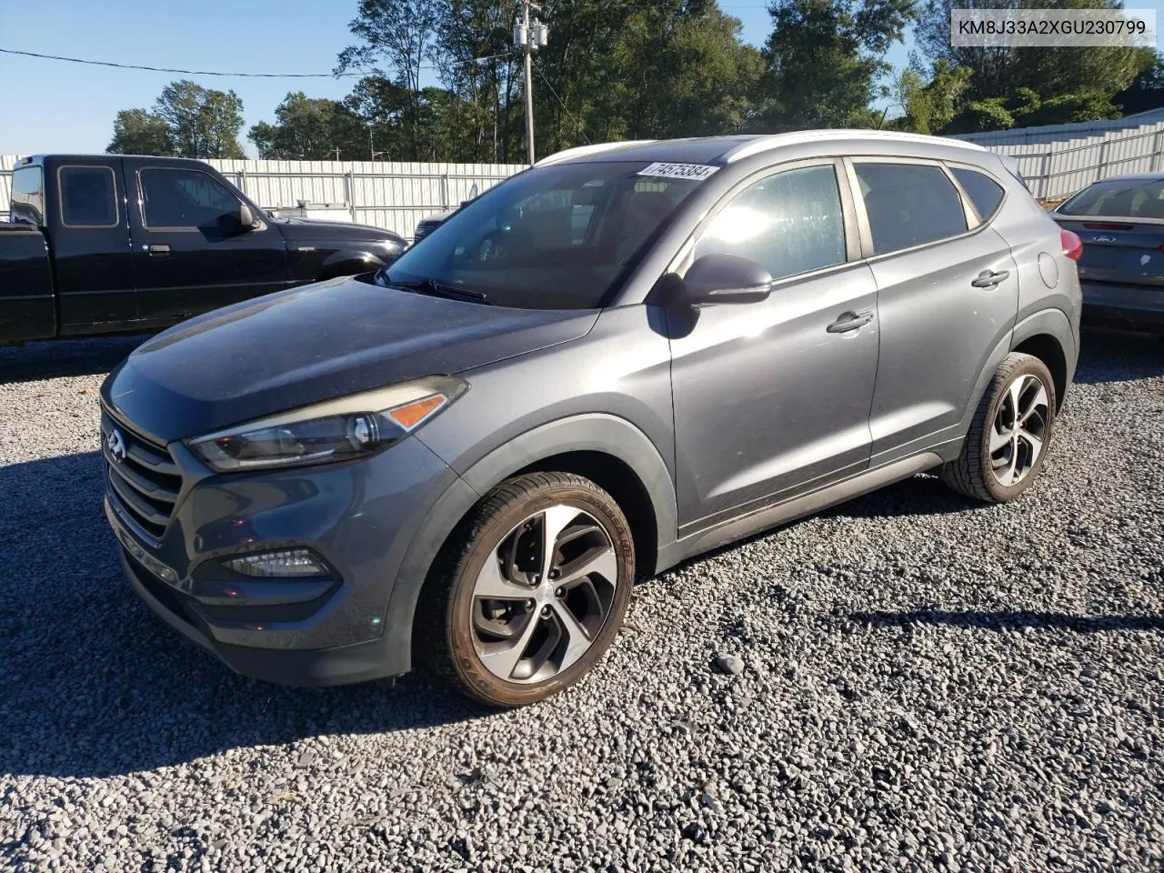 2016 Hyundai Tucson Limited VIN: KM8J33A2XGU230799 Lot: 74575384