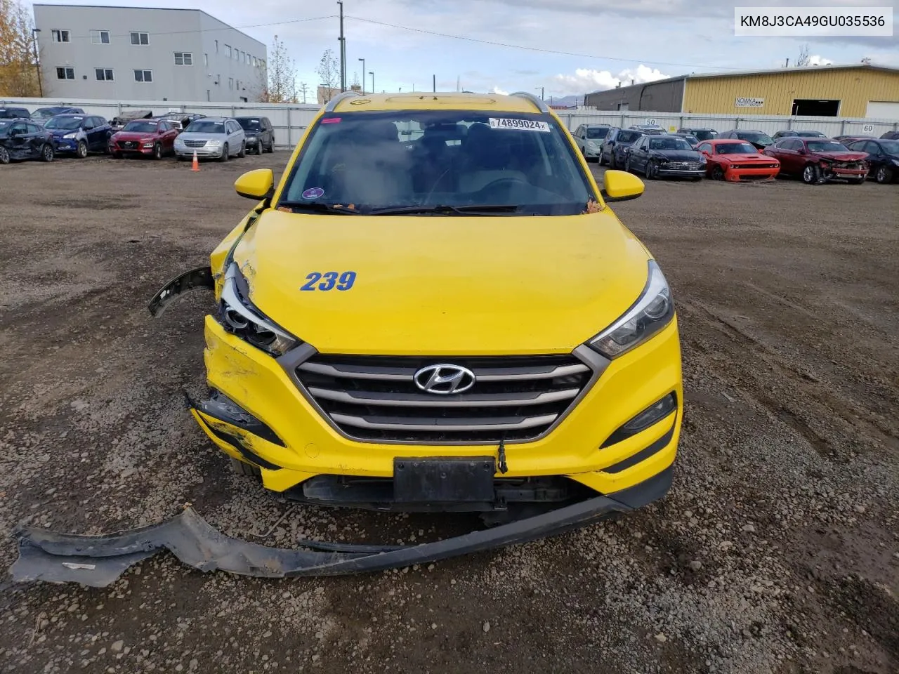 2016 Hyundai Tucson Limited VIN: KM8J3CA49GU035536 Lot: 74899024