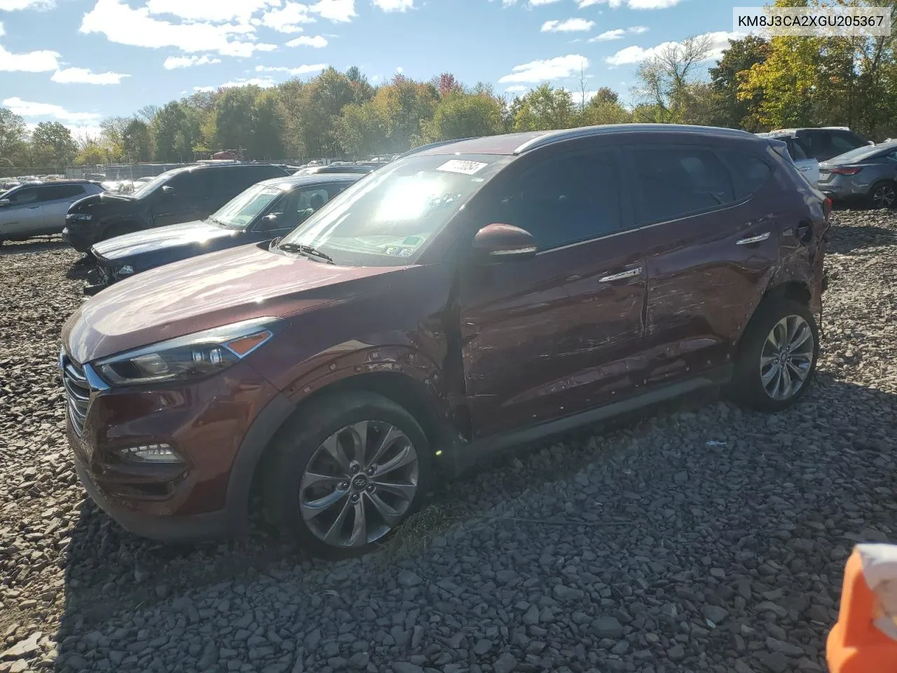 2016 Hyundai Tucson Limited VIN: KM8J3CA2XGU205367 Lot: 75023054