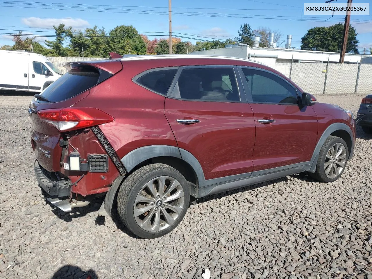 2016 Hyundai Tucson Limited VIN: KM8J3CA2XGU205367 Lot: 75023054