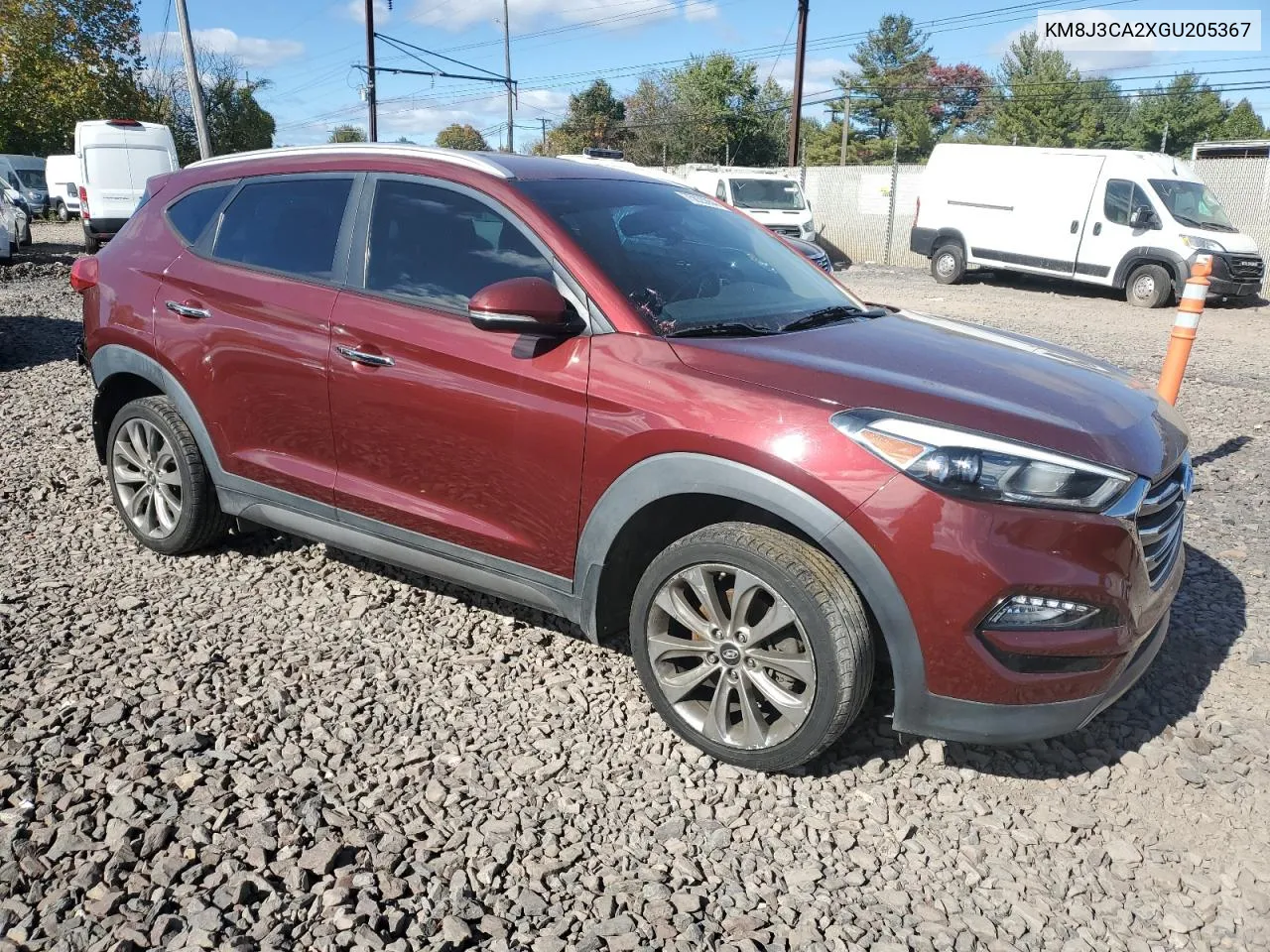 2016 Hyundai Tucson Limited VIN: KM8J3CA2XGU205367 Lot: 75023054