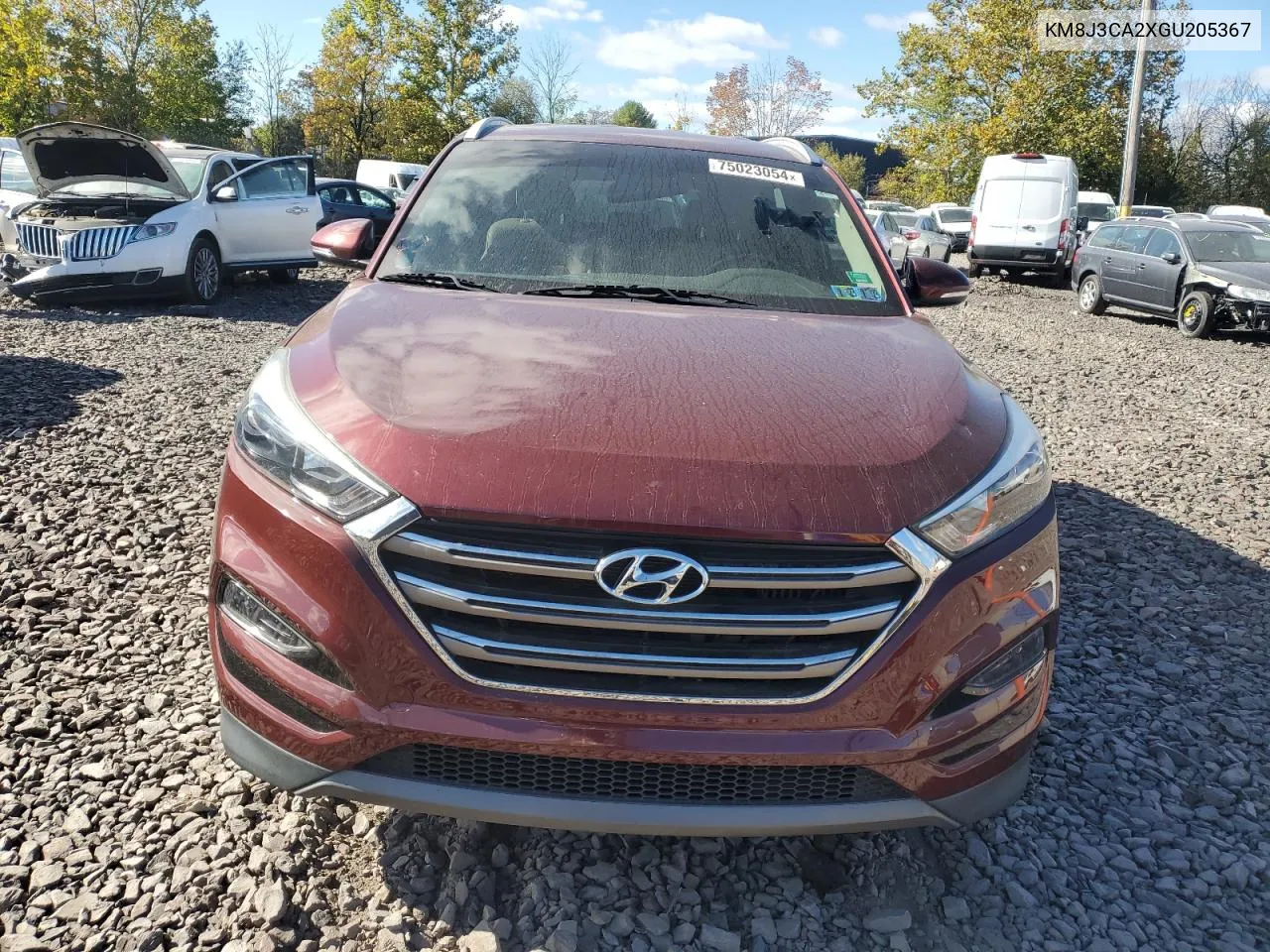 2016 Hyundai Tucson Limited VIN: KM8J3CA2XGU205367 Lot: 75023054