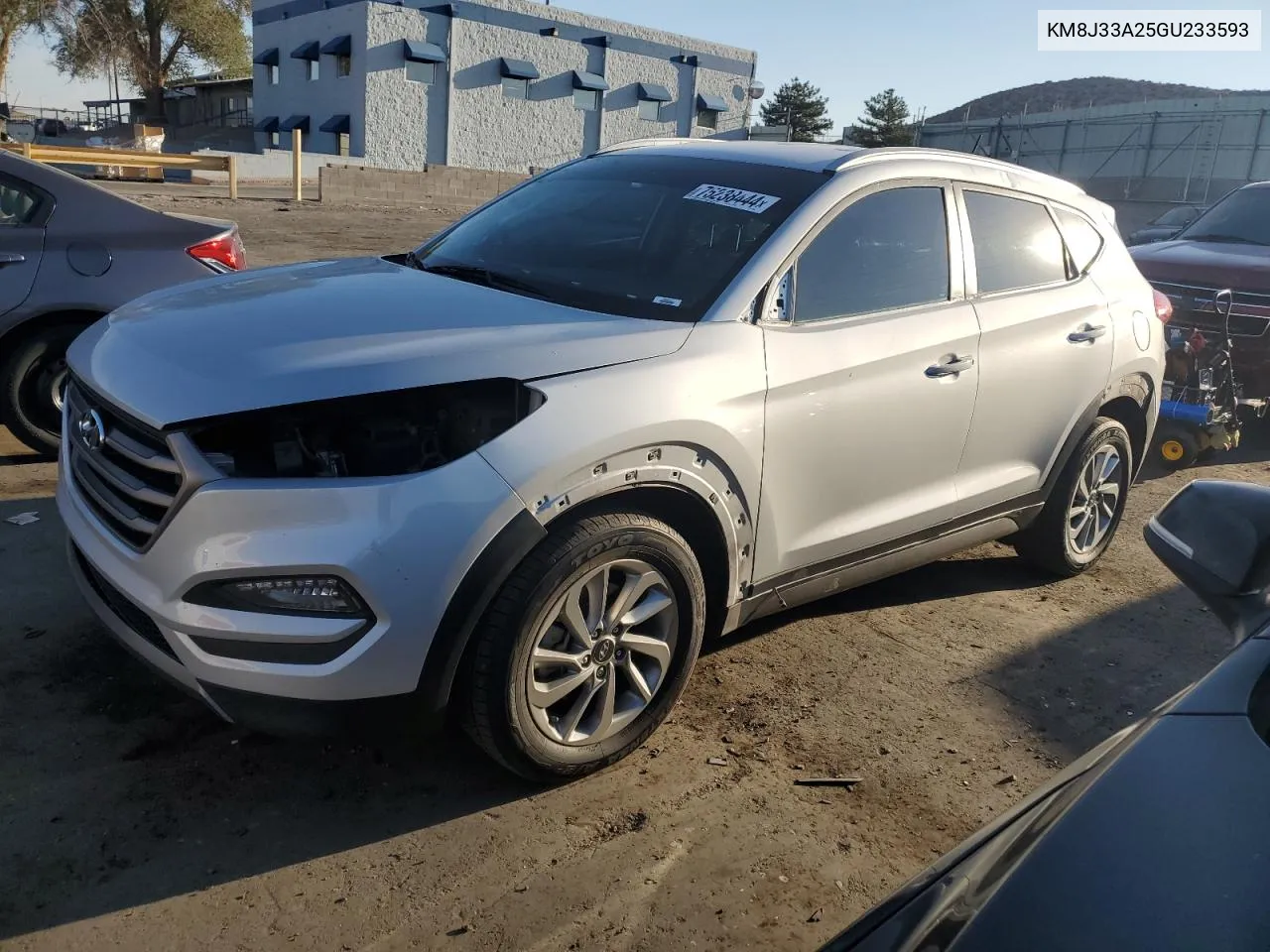 2016 Hyundai Tucson Limited VIN: KM8J33A25GU233593 Lot: 75238444