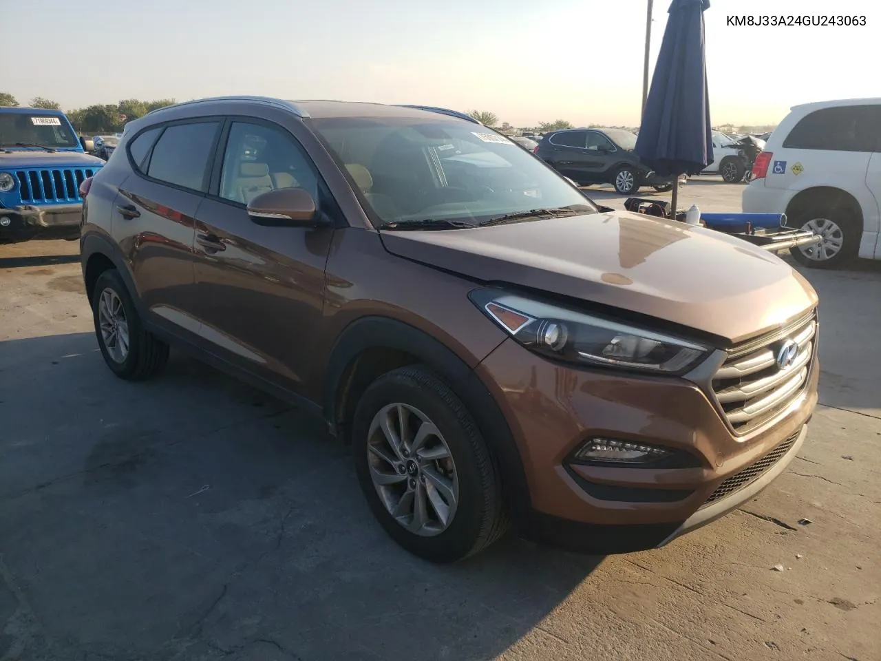 2016 Hyundai Tucson Limited VIN: KM8J33A24GU243063 Lot: 75507144