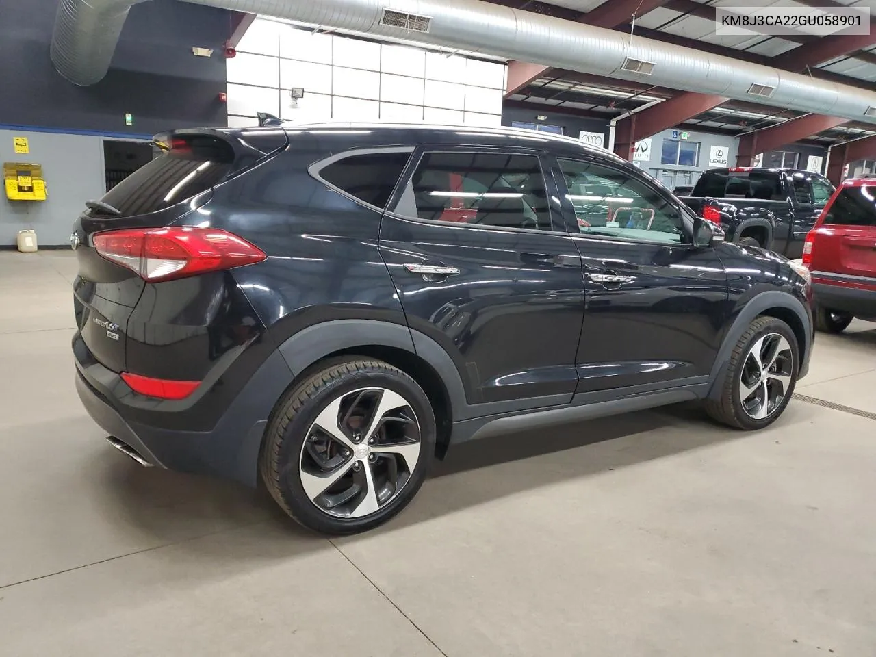 2016 Hyundai Tucson Limited VIN: KM8J3CA22GU058901 Lot: 75725284