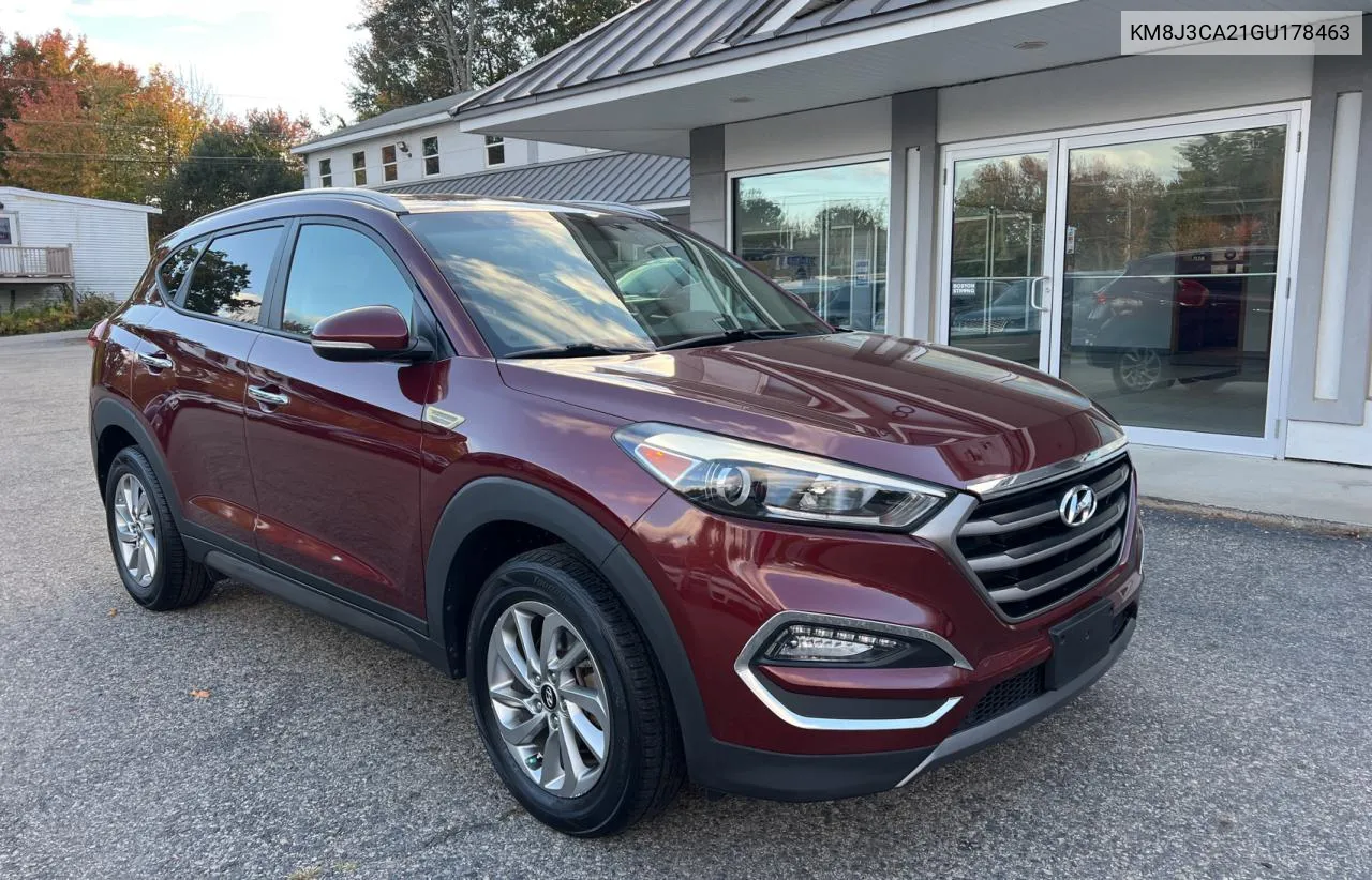 2016 Hyundai Tucson Limited VIN: KM8J3CA21GU178463 Lot: 75937604