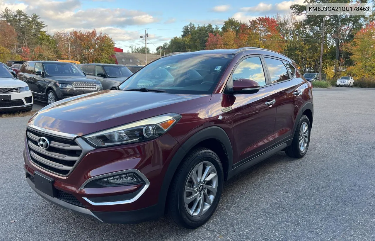 2016 Hyundai Tucson Limited VIN: KM8J3CA21GU178463 Lot: 75937604