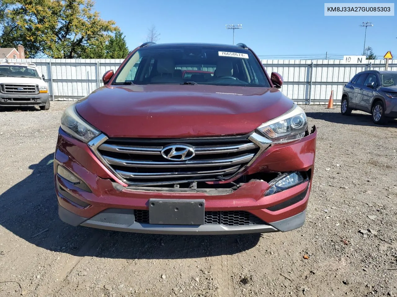 2016 Hyundai Tucson Limited VIN: KM8J33A27GU085303 Lot: 76658674