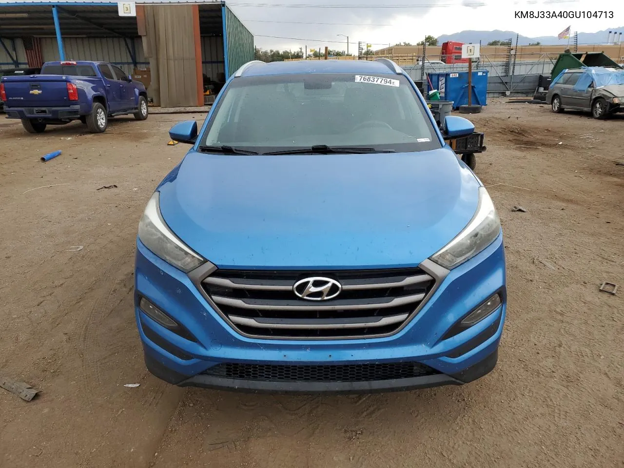 2016 Hyundai Tucson Limited VIN: KM8J33A40GU104713 Lot: 76837794