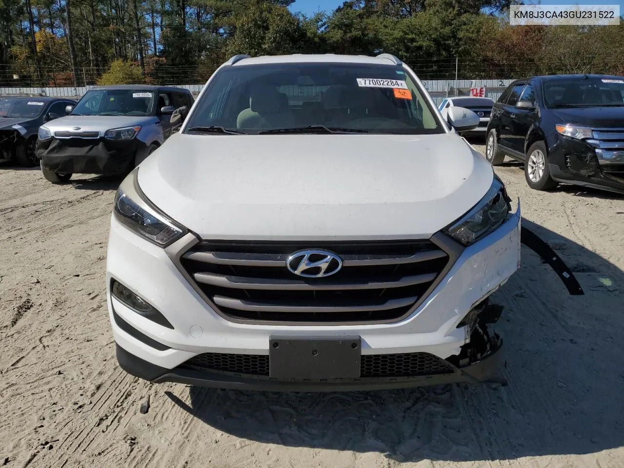 2016 Hyundai Tucson Limited VIN: KM8J3CA43GU231522 Lot: 77002284