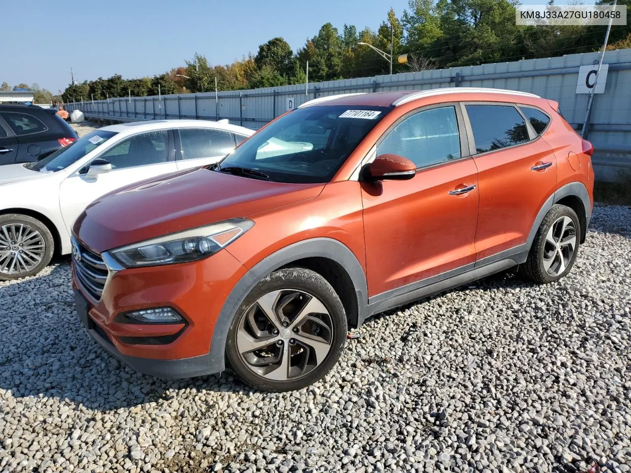 2016 Hyundai Tucson Limited VIN: KM8J33A27GU180458 Lot: 77101164