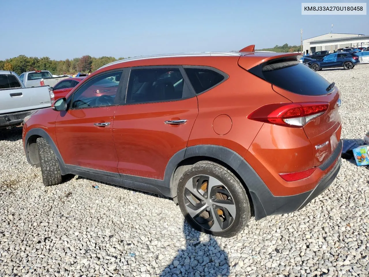 2016 Hyundai Tucson Limited VIN: KM8J33A27GU180458 Lot: 77101164