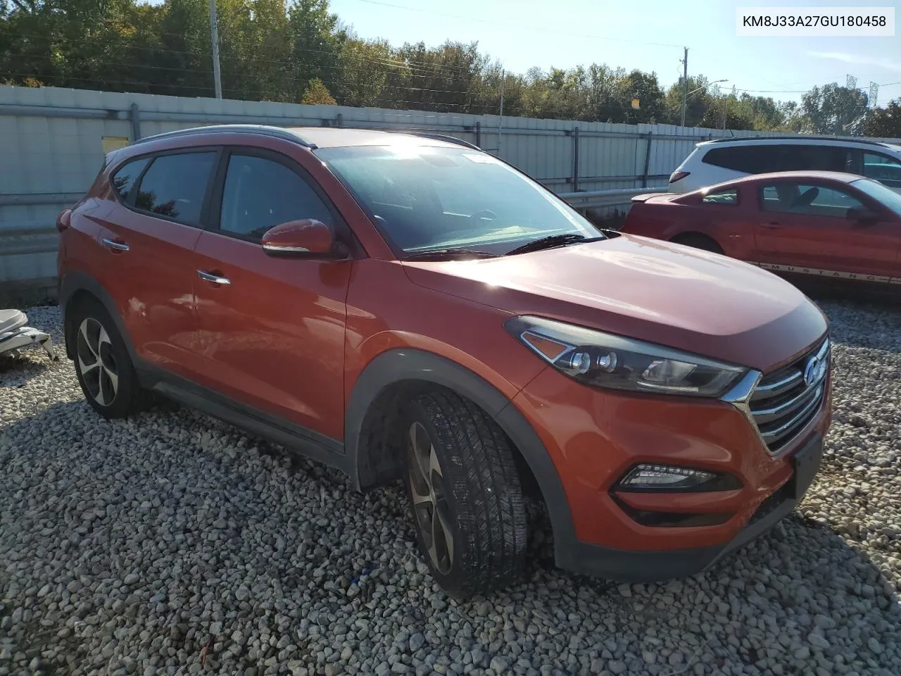 2016 Hyundai Tucson Limited VIN: KM8J33A27GU180458 Lot: 77101164