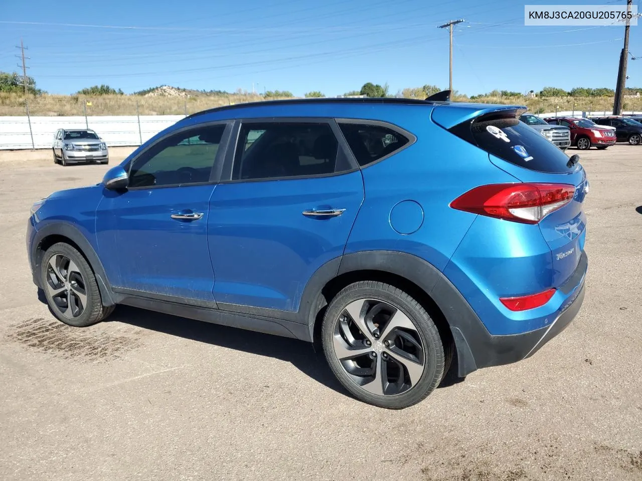 2016 Hyundai Tucson Limited VIN: KM8J3CA20GU205765 Lot: 77133324