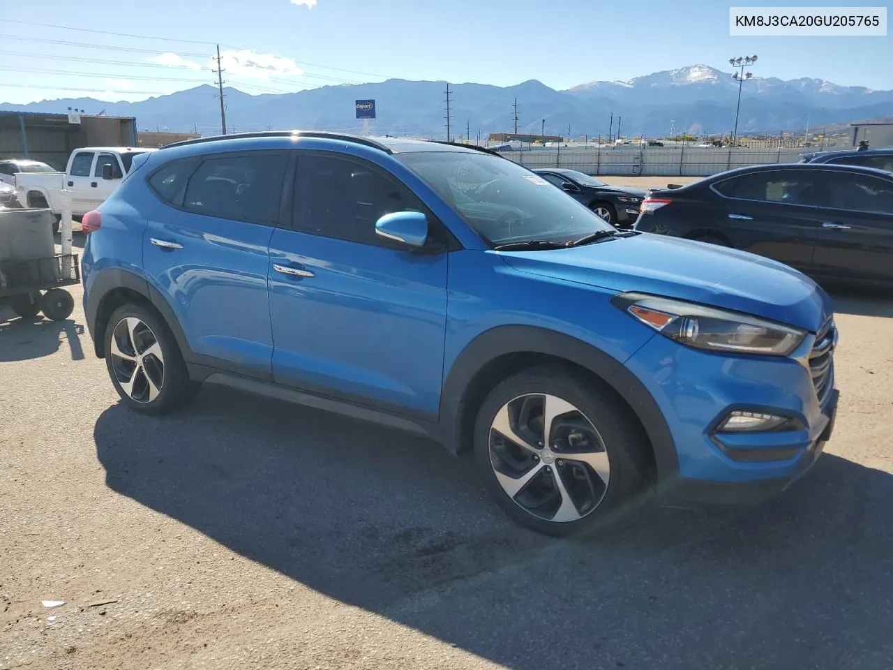 2016 Hyundai Tucson Limited VIN: KM8J3CA20GU205765 Lot: 77133324