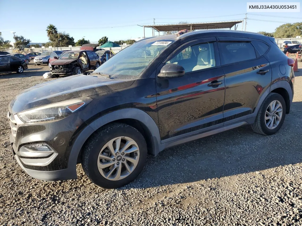 2016 Hyundai Tucson Limited VIN: KM8J33A43GU053451 Lot: 77235634