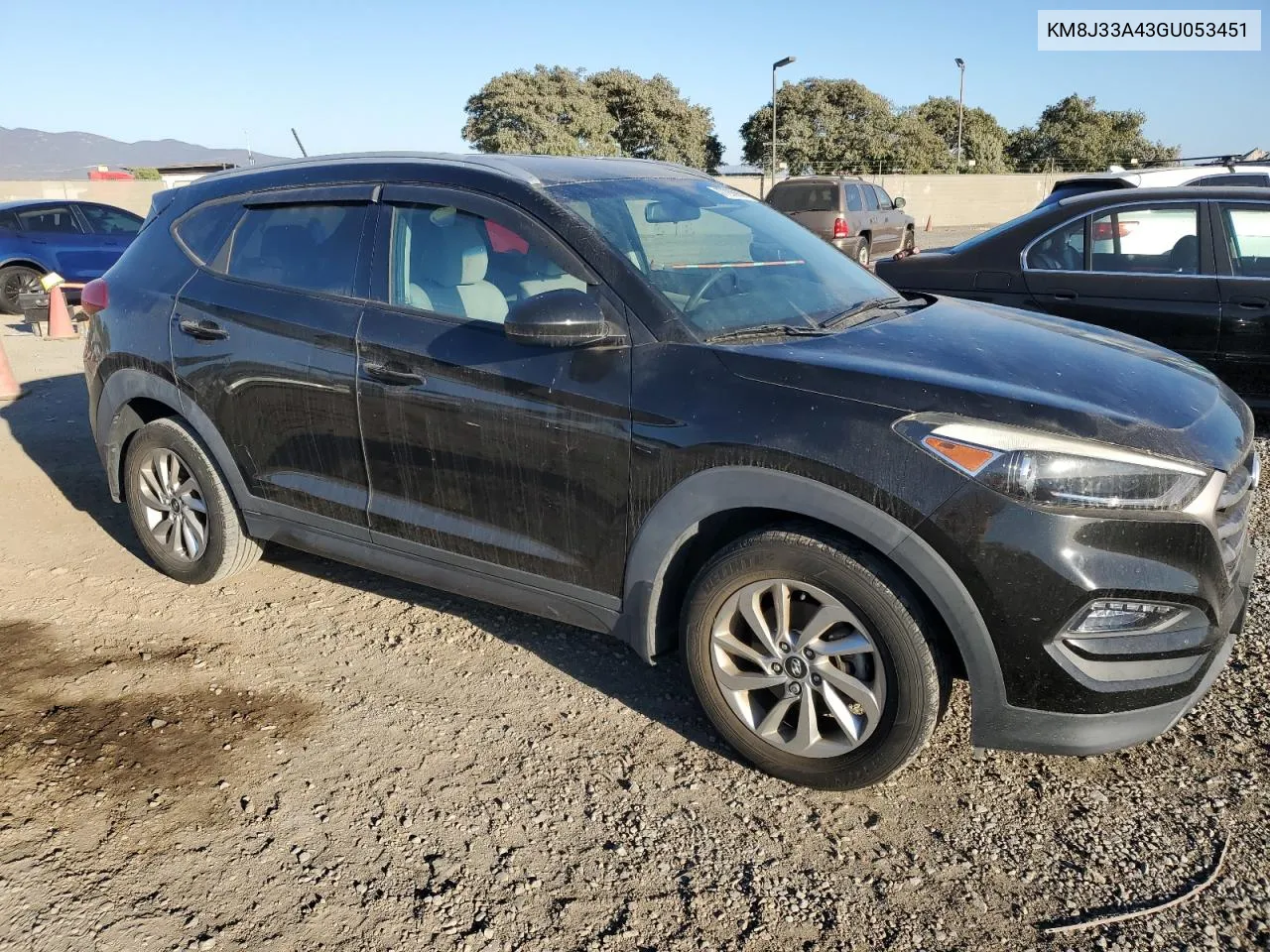 2016 Hyundai Tucson Limited VIN: KM8J33A43GU053451 Lot: 77235634