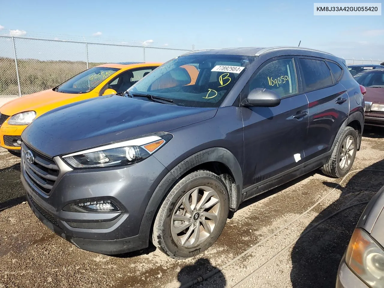 2016 Hyundai Tucson Limited VIN: KM8J33A42GU055420 Lot: 77892984