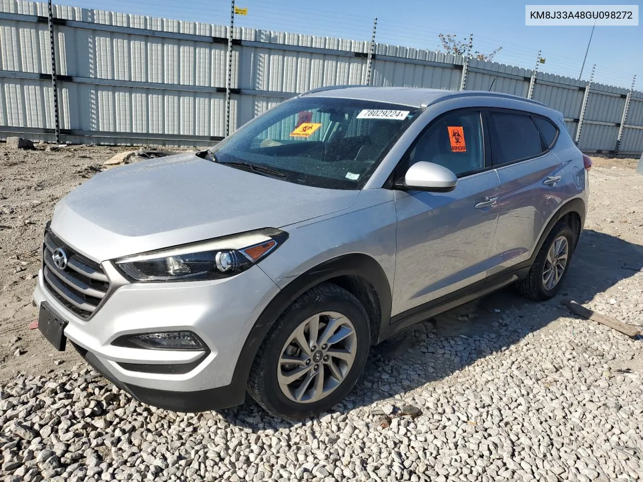 2016 Hyundai Tucson Limited VIN: KM8J33A48GU098272 Lot: 78029224