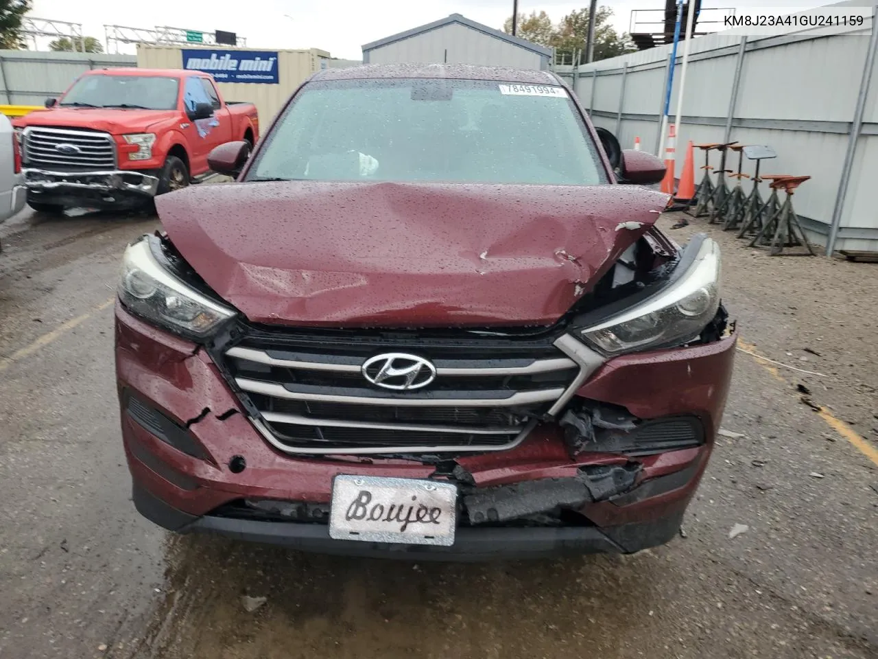 2016 Hyundai Tucson Se VIN: KM8J23A41GU241159 Lot: 78491994