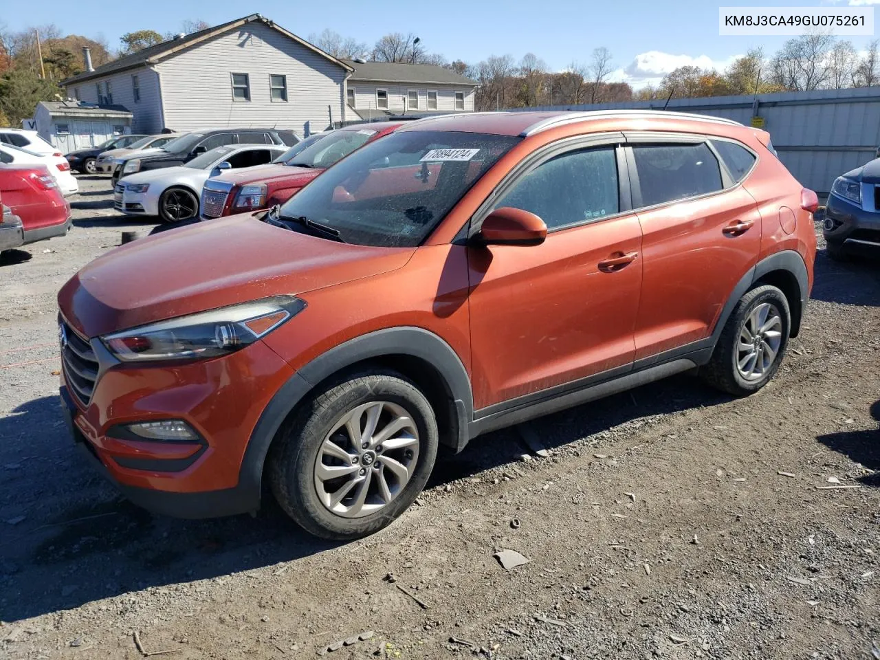 2016 Hyundai Tucson Limited VIN: KM8J3CA49GU075261 Lot: 78894124