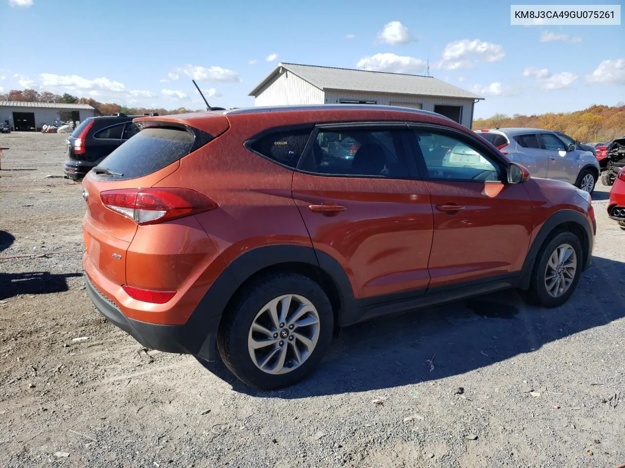 2016 Hyundai Tucson Limited VIN: KM8J3CA49GU075261 Lot: 78894124