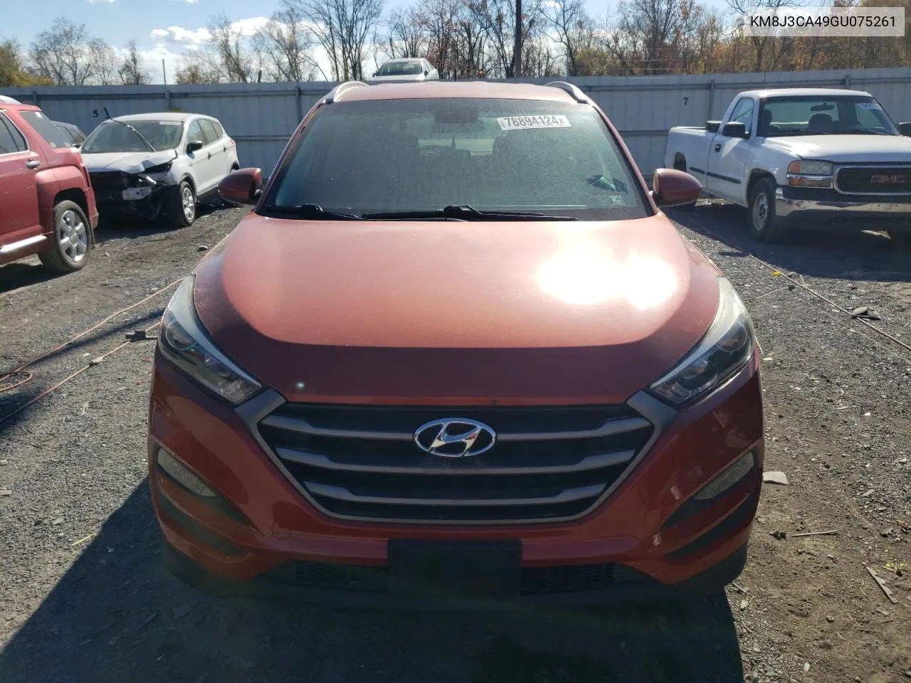 2016 Hyundai Tucson Limited VIN: KM8J3CA49GU075261 Lot: 78894124