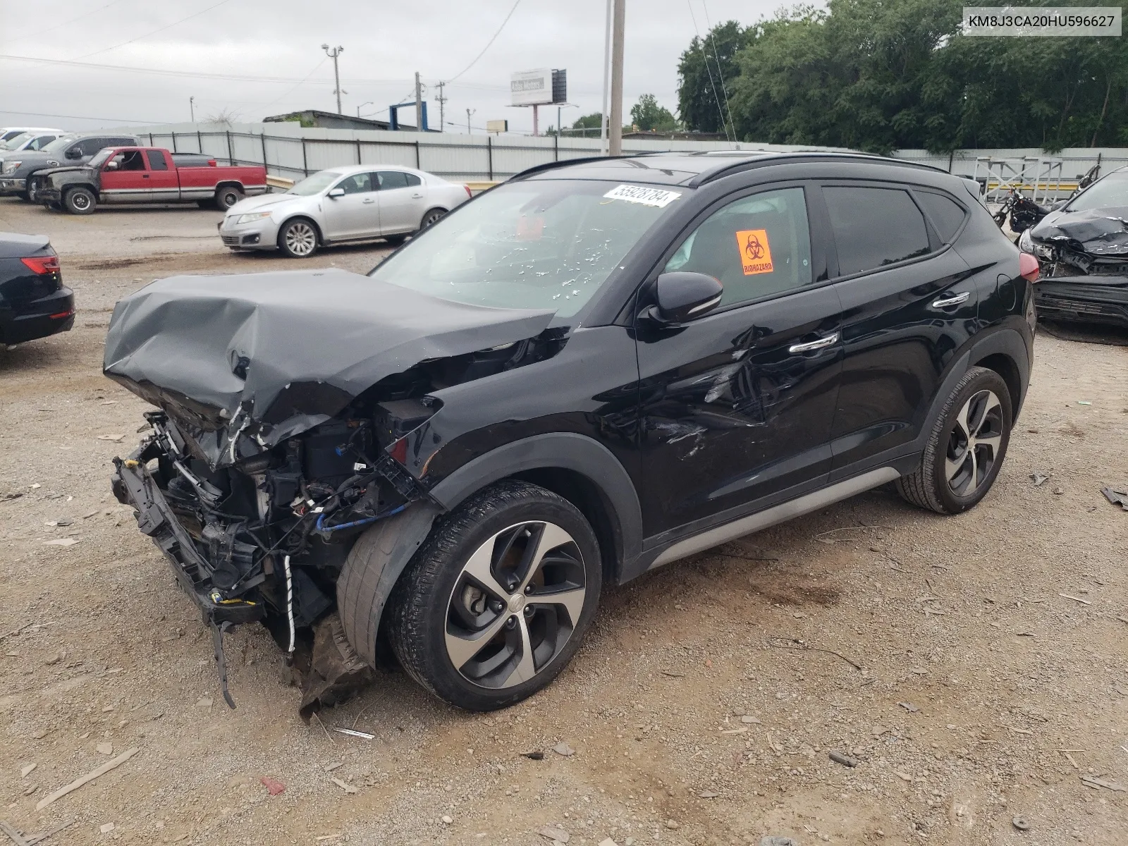 2017 Hyundai Tucson Limited VIN: KM8J3CA20HU596627 Lot: 55928784