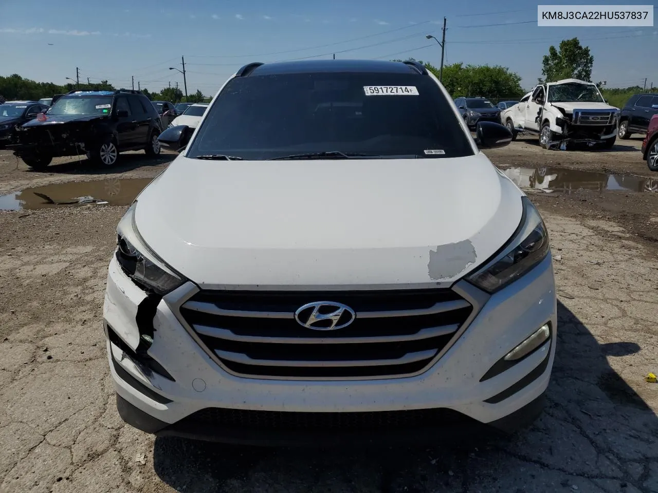 2017 Hyundai Tucson Limited VIN: KM8J3CA22HU537837 Lot: 59172714