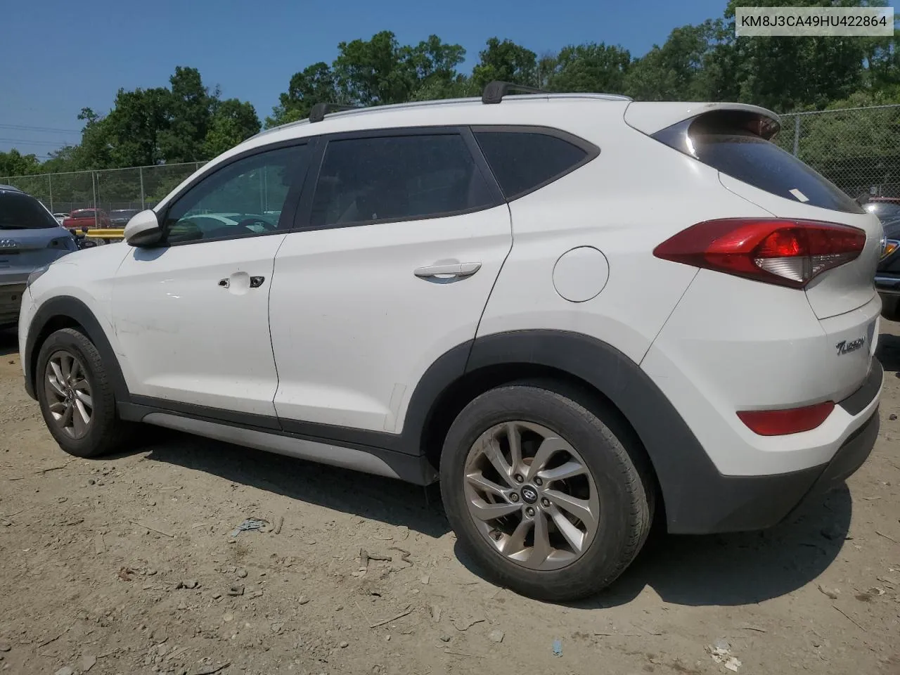 2017 Hyundai Tucson Limited VIN: KM8J3CA49HU422864 Lot: 59338064