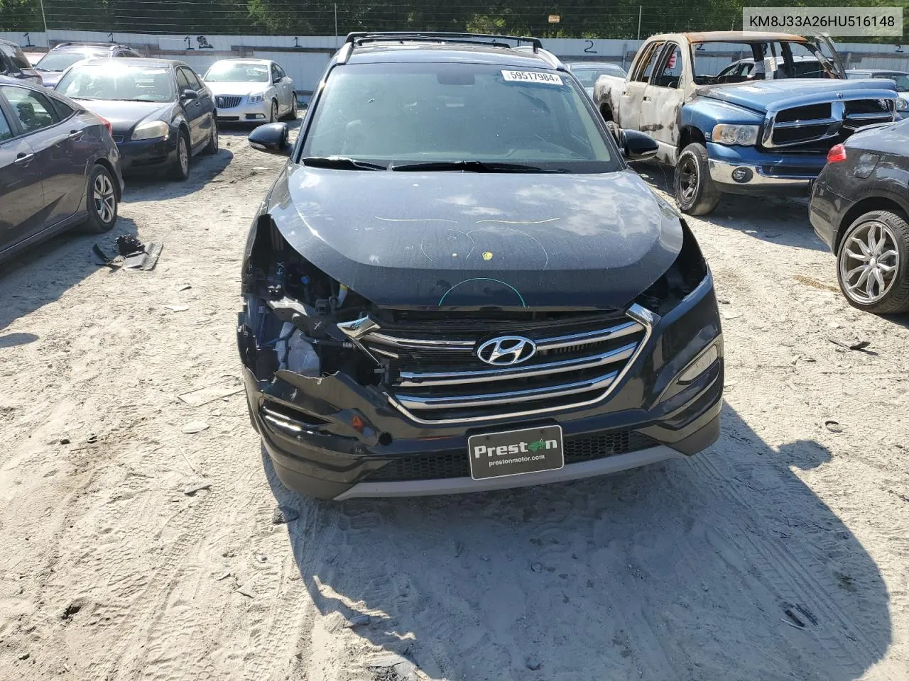 2017 Hyundai Tucson Limited VIN: KM8J33A26HU516148 Lot: 59517984