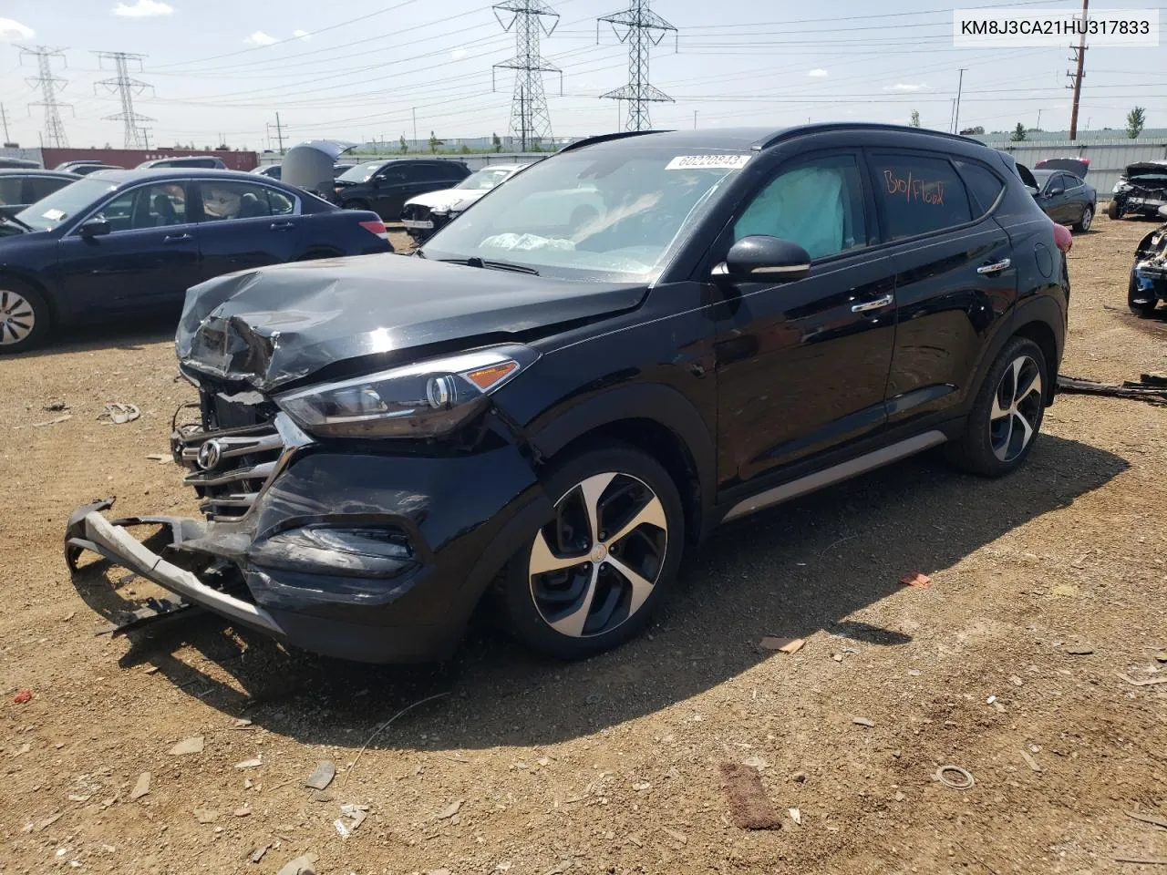 2017 Hyundai Tucson Limited VIN: KM8J3CA21HU317833 Lot: 60220843